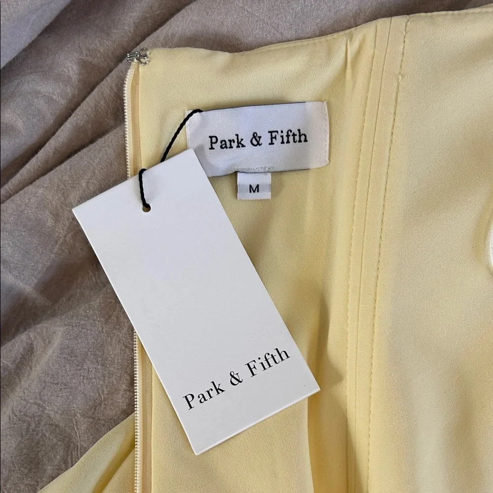 NWT Park & Fifth Bridesmaid Butter Yellow Daphne Dress size Medium - Picture 4 of 9